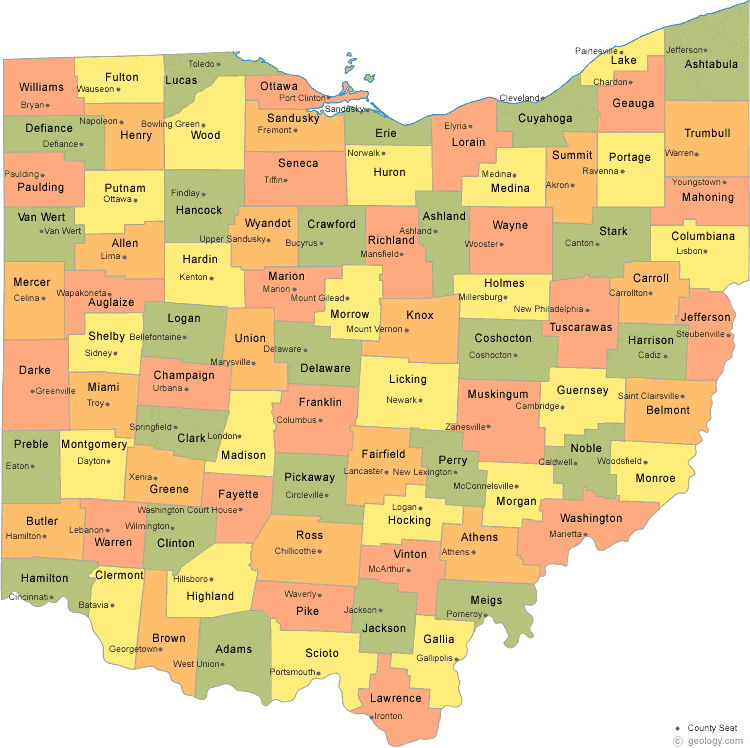 Ohio County Map with Cities - ALTA Survey