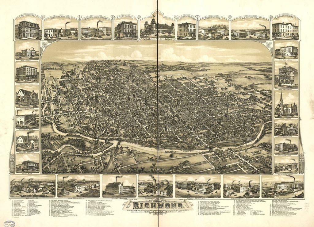 1884 Richmond Indiana Map
