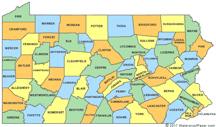 Pennsylvania County Map - ALTA Survey