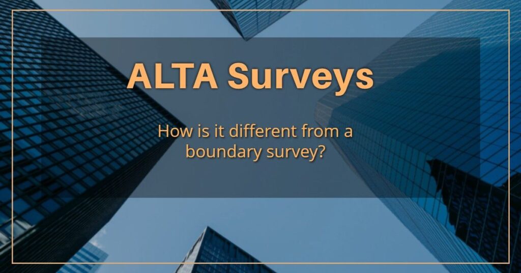 alta survey different from boundary survey